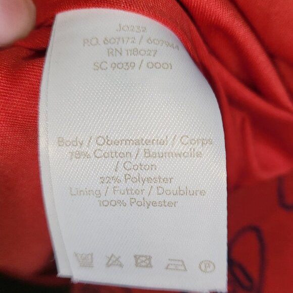 Boden Newlyn Jersey Jacquard Dress Cotton Blend Red & Navy Sz 8L - Picture 11 of 16